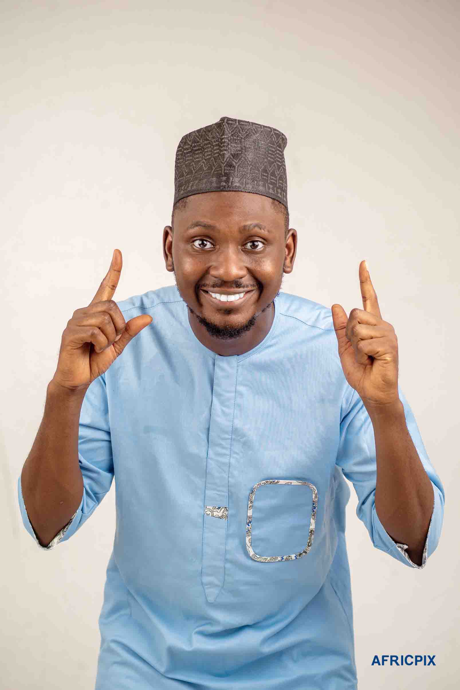 Happy Nigeria Hausa Man Excited