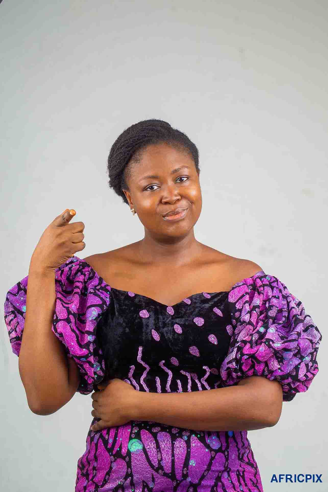 Nigeria Woman Pointing