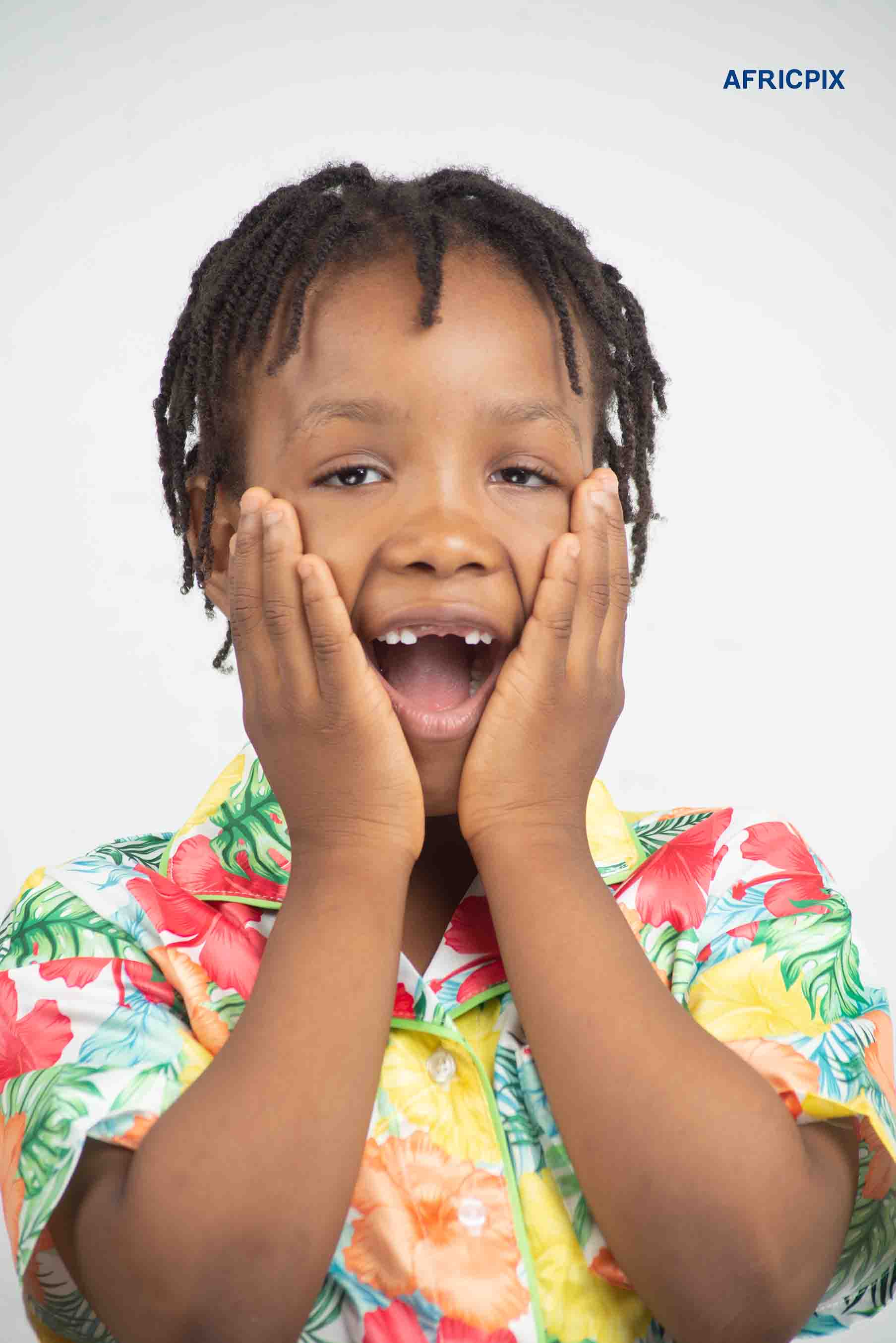 Happy Nigeria Child Girl Hand On Chick