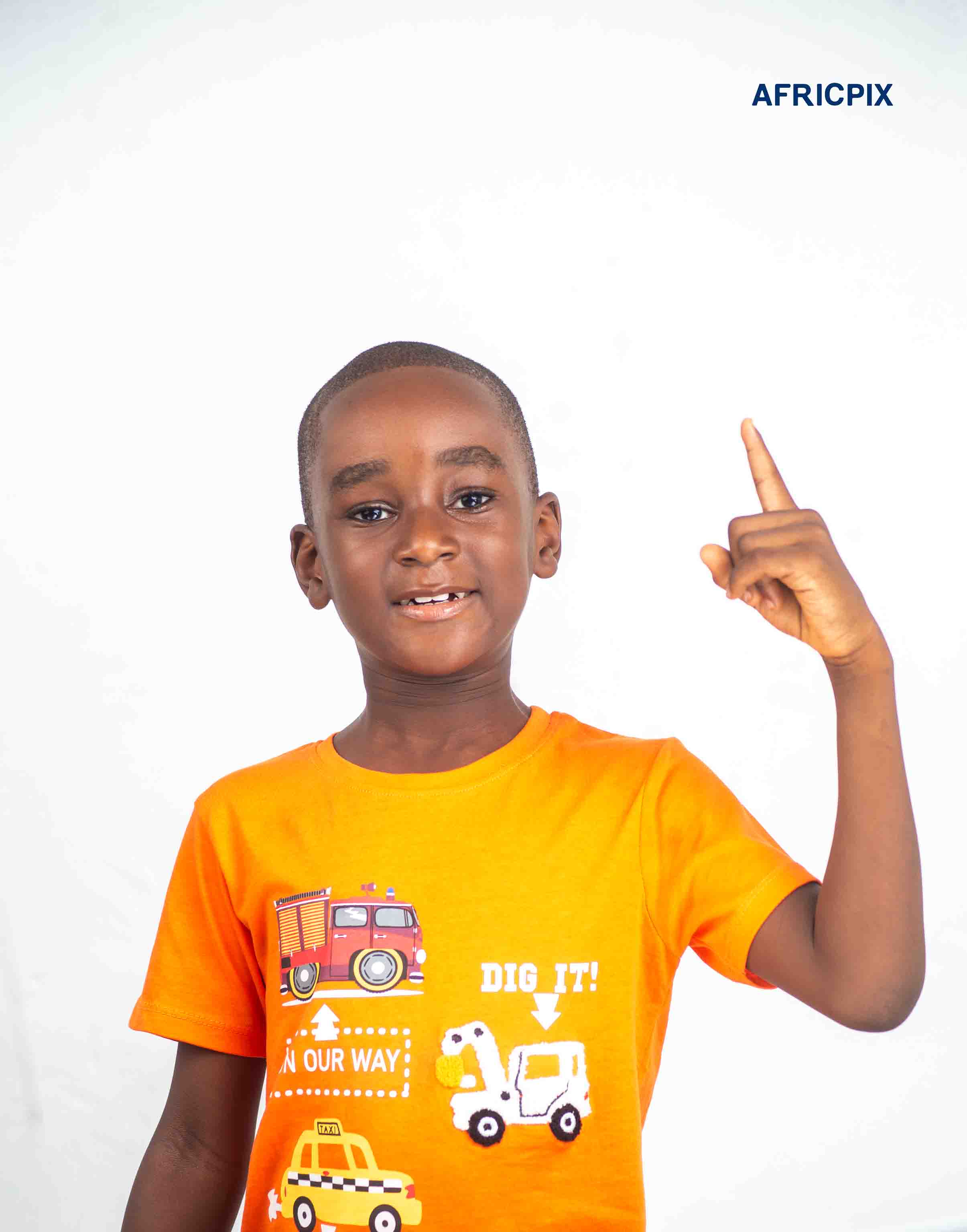 Nigeria Child Boy Hands On Mouth Silent